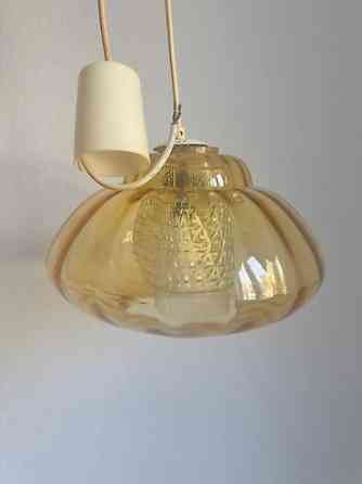Подвесной светильник (люстра) с абажуром из прозрачного янтарного Бишкек