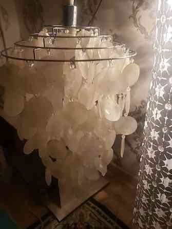 Подвесной абажур/люстра-каскад с подвесками из перламутровых пластин Бишкек