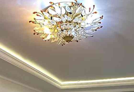 Потолочная люстра с декоративными “ветвями” и кристаллами - Тип Бишкек