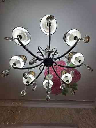 Потолочная люстра с абажурами и подвесками - Классический дизайн на 8 Бишкек