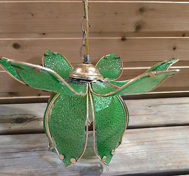 Подвесной светильник «цветок» из зеленого фактурного стекла - Bishkek - photo 1