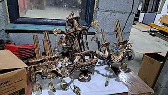 Классическая потолочная люстра на 6 рожков - Материал: металл с Бишкек