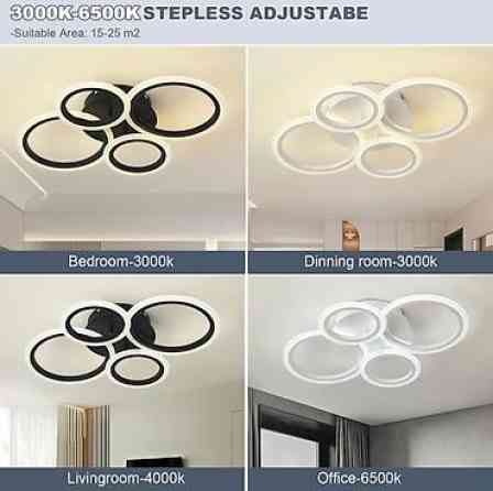 Потолочный светильник LED «Четыре кольца» - Дизайн: минималистичные Бишкек