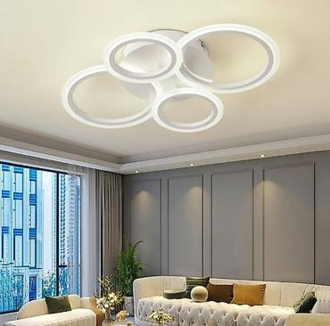 Потолочный светильник LED «Четыре кольца» - Дизайн: минималистичные Бишкек - изображение 1