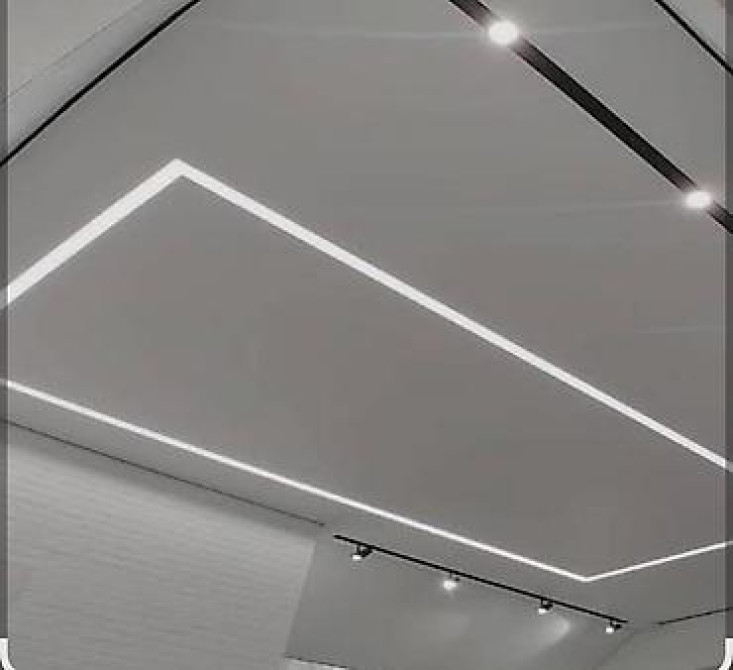 Натяжные потолки в любой сложности. Линейные световые линии в потолке Bishkek - photo 3