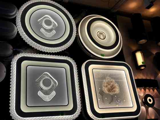 Потолочные светодиодные светильники (накладные) - Формы: круглые и Bishkek