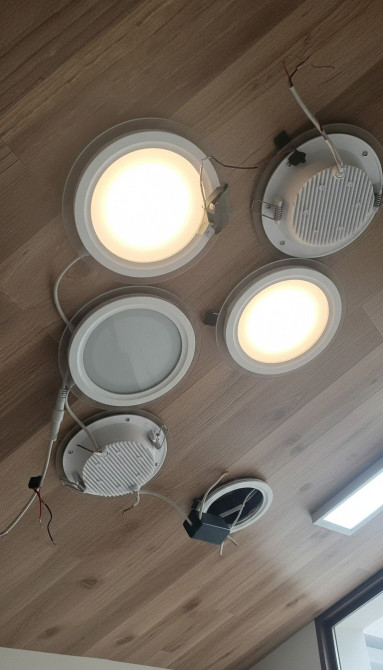 Встраиваемые светодиодные потолочные панели (круглые) с внешними Бишкек - изображение 1