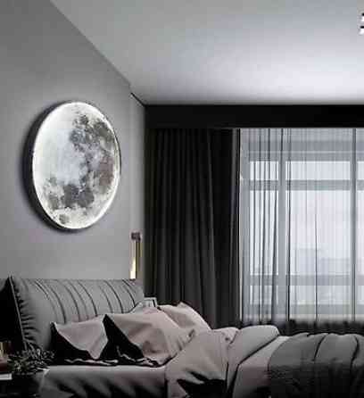 Настенный светильник в виде луны/земли, диаметром до 1 метра. Цена Bishkek