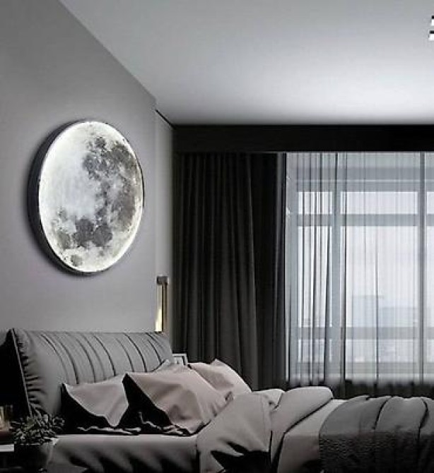 Настенный светильник в виде луны/земли, диаметром до 1 метра. Цена Бишкек - изображение 1