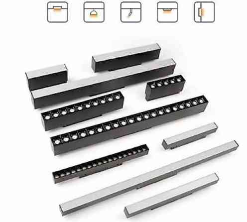 ТРЕКОВАЯ СИСТЕМА ОСВЕЩЕНИЯ ВСТРАИВАЕМАЯ ПОД ШПАКЛЁВКУ 48V ЧЕРНЫЙ Бишкек