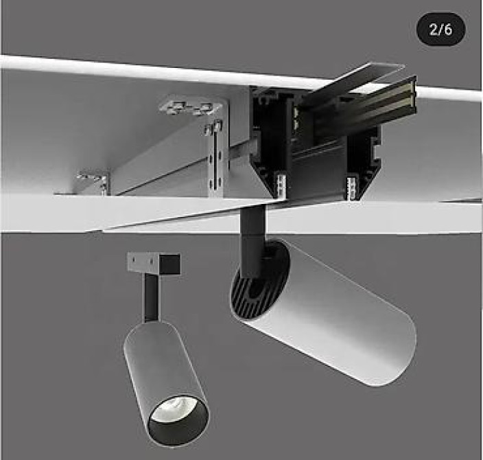 ТРЕКОВАЯ СИСТЕМА ОСВЕЩЕНИЯ ВСТРАИВАЕМАЯ ПОД ШПАКЛЁВКУ 48V ЧЕРНЫЙ Bishkek - photo 7