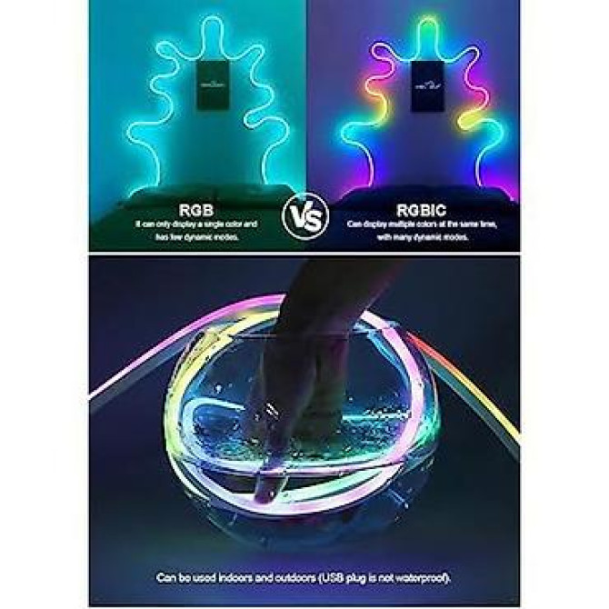 Светодиодная RGB-USB гибкая неоновая лента 5/10 метров Этим Bishkek - photo 8
