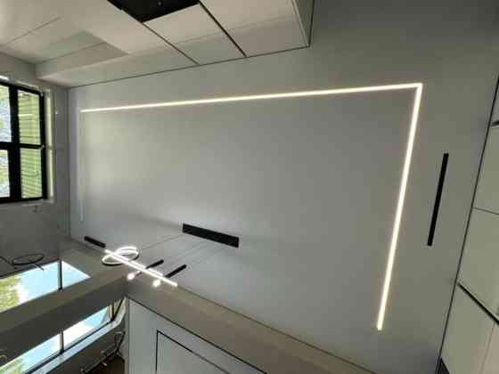 Линейное светодиодное освещение для потолка/стен с врезными профилями Бишкек