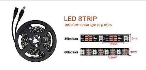 Светодиодная лента RGBIC для HDTV и монитора компьютера, с умным Бишкек