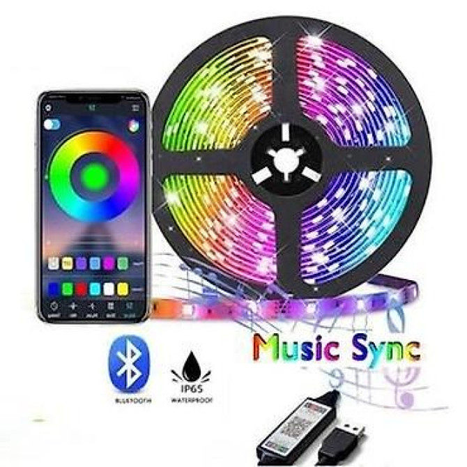 Светодиодная Bluetooth RGB 5050 USB лента для подсветки, влагостойкая Бишкек - изображение 3