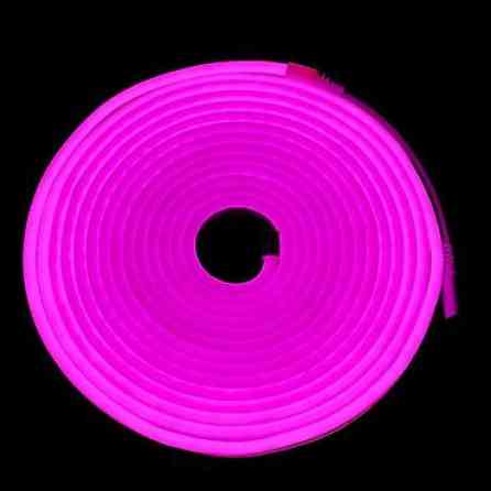 Неоновая светодиодная лента 5м 12V IP67 цвет фиолетовый Гибкий Бишкек