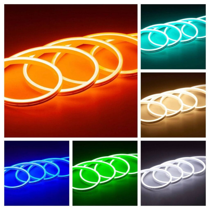 Неоновые светодиодные ленты 5м 12V IP67 Гибкие герметичные Бишкек - изображение 1