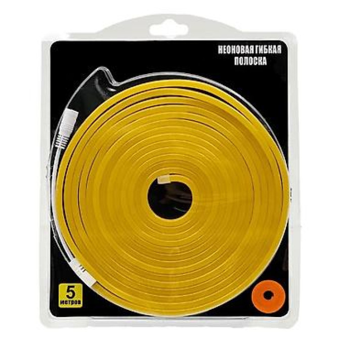 Неоновая светодиодная лента 5м 12V IP67 цвет оранжевый Гибкий Бишкек - сүрөт 1