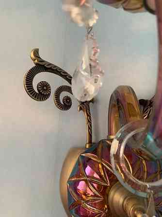 Настенный бра (в наличии 2 шт) Цветное стекло, бронза Бишкек