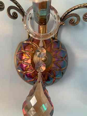 Настенный бра (в наличии 2 шт) Цветное стекло, бронза Бишкек