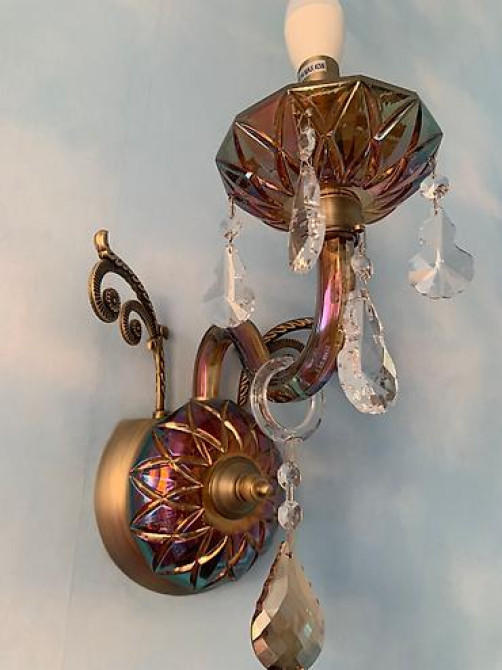 Настенный бра (в наличии 2 шт) Цветное стекло, бронза Бишкек - сүрөт 7
