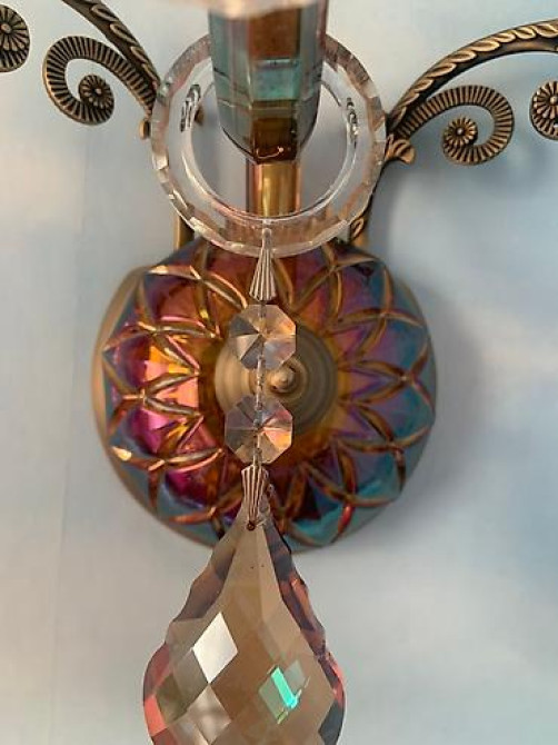 Настенный бра (в наличии 2 шт) Цветное стекло, бронза Бишкек - сүрөт 5