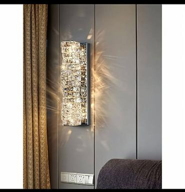 Бра настенное, серебристое - Размеры: ширина 12 см, высота 46 см. - Бишкек - изображение 1