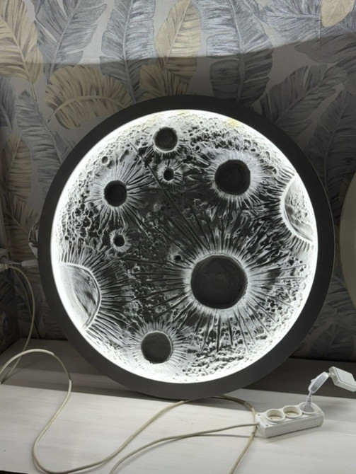 ???? Декоративный светильник «Луна» ручной работы — стиль, уют и магия Бишкек - изображение 1