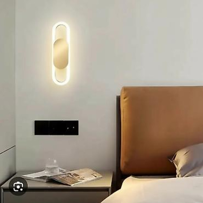 Светодиодный настенный светильник овальной формы с матовым Бишкек - изображение 2