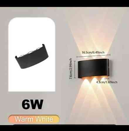 Настенный светодиодный светильник мощностью 6 Вт с теплым белым Бишкек