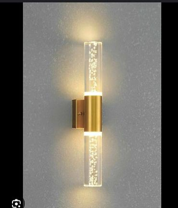 Настенный светильник с двумя прозрачными акриловыми плафонами в форме Бишкек - изображение 2