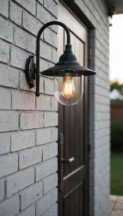 Настенный светильник в стиле ретро, выполненный в черном цвете Бишкек