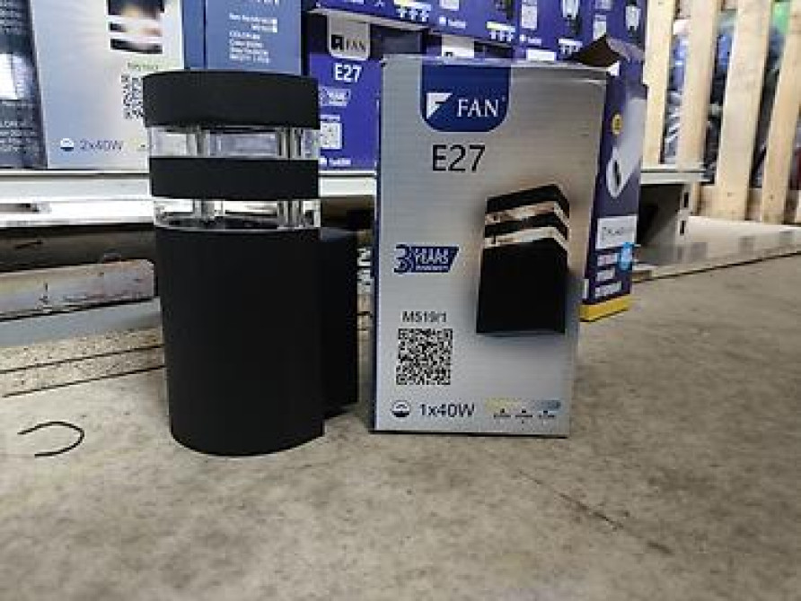 Настенный светильник уличный IP54 черный 
Фасадный светильник бра Бишкек - изображение 5