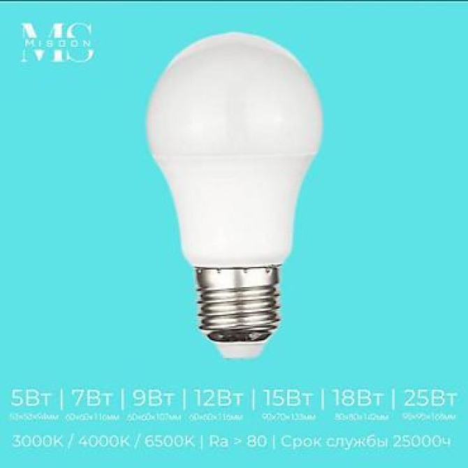 ???? Светодиодная лампа – MIsoon Цена: от 41 сом и выше в зависимости от Бишкек - изображение 2