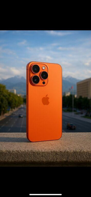 IPhone 17 Pro Max, Новый, 256 ГБ, Оранжевый, Зарядное устройство, Защитное стекло, Чехол, В рассрочк Бишкек - изображение 2
