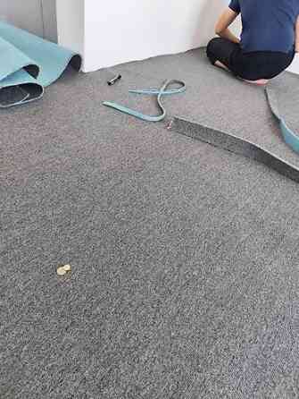 Для детских помещений, На метраж, Новый, В розницу, Войлочный, С рисунком, цвет - Серый, Узбекистанская, Гарантия, Бесплатный выезд Бишкек