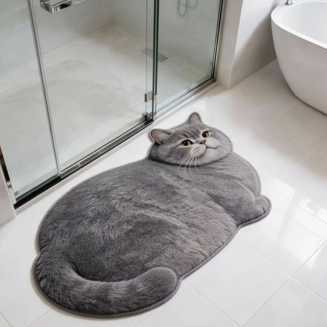 Коврик для ванной/душа, Новый, цвет - Серый Бишкек - изображение 1