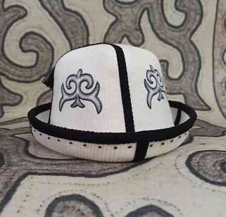 Традиционная войлочная шапка калпак (калпак/кепка-борик) с кисточкой Бишкек