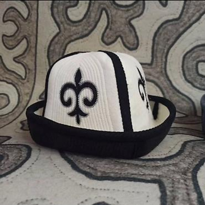 Традиционная войлочная шапка калпак (калпак/кепка-борик) с кисточкой Бишкек - сүрөт 17