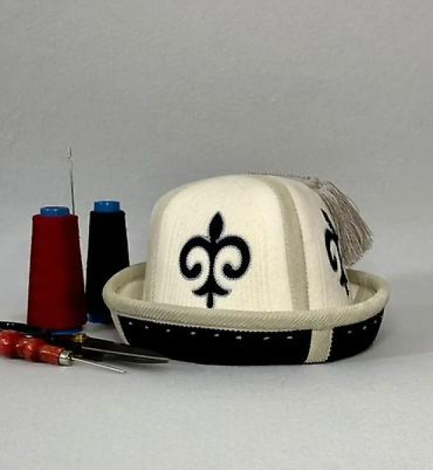 Традиционная войлочная шапка калпак (калпак/кепка-борик) с кисточкой Бишкек - сүрөт 13