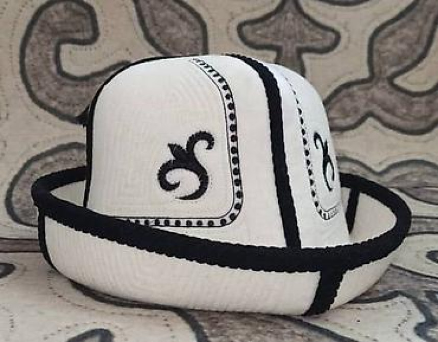 Традиционная войлочная шапка калпак (калпак/кепка-борик) с кисточкой Бишкек - сүрөт 34