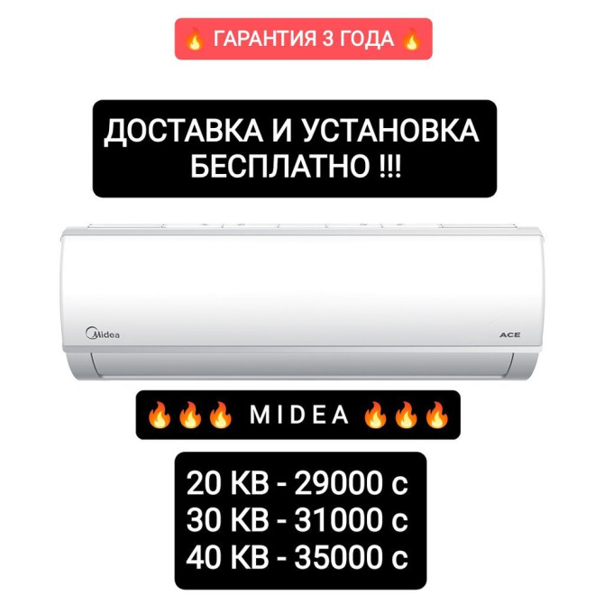 Сплит-система, Midea, Новый, 20-25 м², Классический Бишкек - изображение 1
