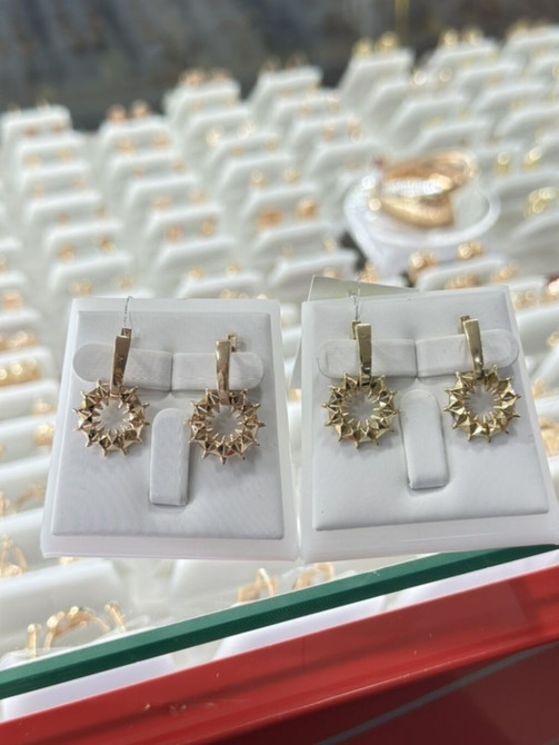 Серьги, Проба 585, Без вставки, Женские, Новый Бишкек - изображение 1
