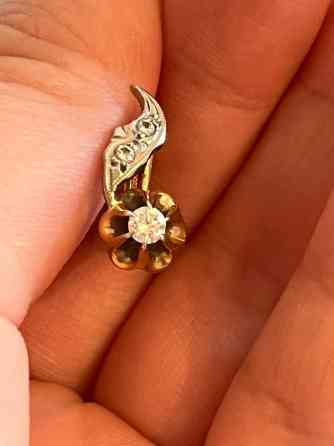 Бриллиантовые серьги советское золото Бишкек