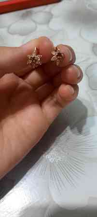 Серьги, Проба 585, Рубин, Женские Бишкек