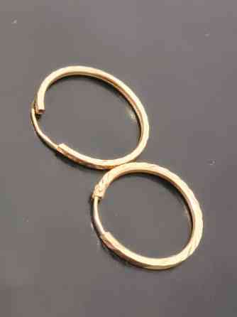 Серьги-кольца 585 пр .классическая модель. - Форма: тонкие кольца с Бишкек