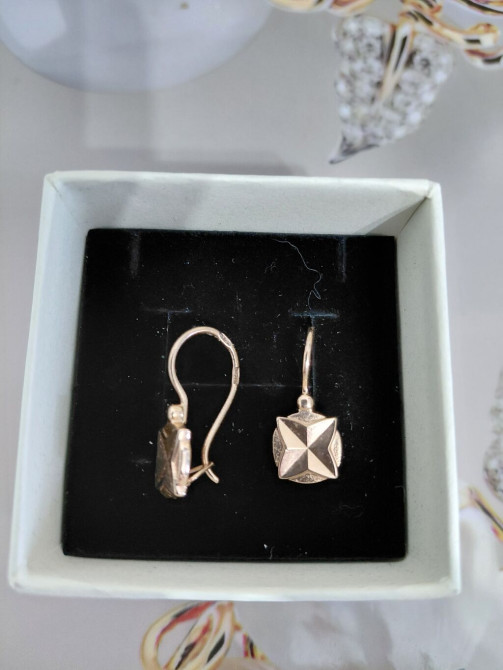 Серьги, Проба 583, Без вставки, Женские, Винтажный стиль Бишкек - изображение 1