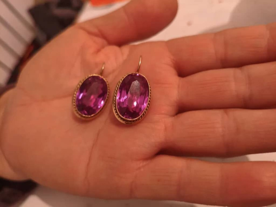 Серьги, Проба 583, Женские, Б/у Бишкек - изображение 1