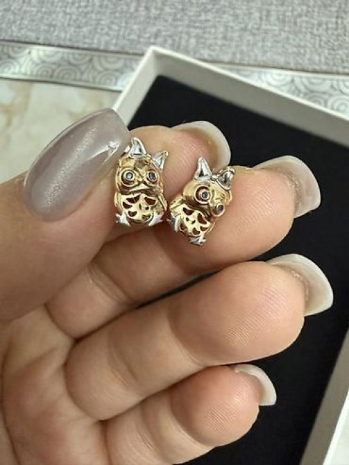 Серьги, Проба 585, Фианит, Женские Бишкек - изображение 24