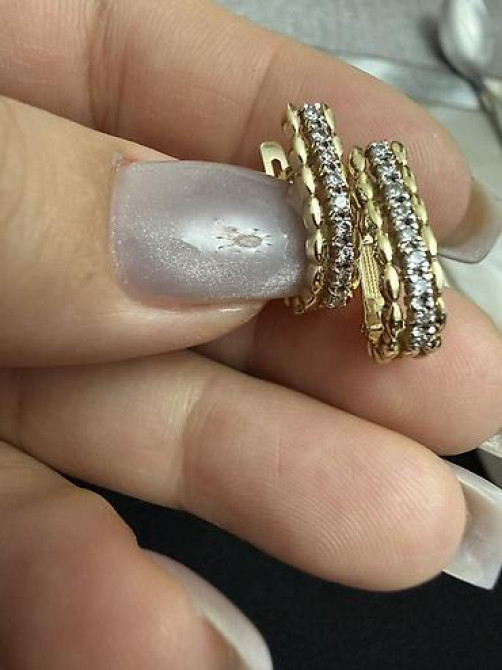 Серьги, Проба 585, Фианит, Женские Бишкек - изображение 8